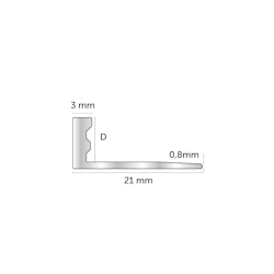 Kakellist L alu 10 mm Bronsit 2,5 m