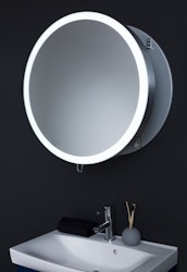 Spegel MOON Ø 80 utdragbar m LED-bel