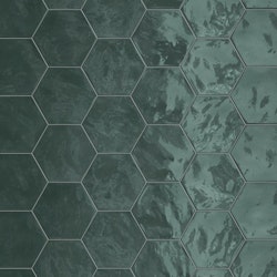 HEXAGON WALL GREEN ECHO 15x17