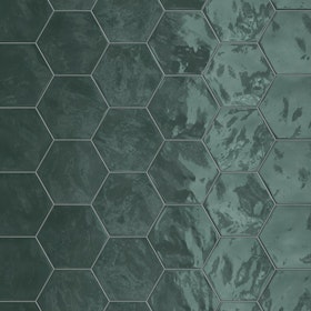 HEXAGON WALL GREEN ECHO 15x17
