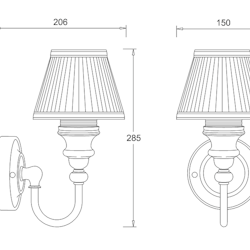 Lampa Burlington Rund Ornamental med Skärm