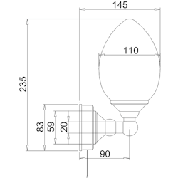 Lampa Burlington Edwardian Lampett Kupa