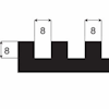 TANDSPACKEL SOFTGRIP 400 MM 8x8 MM