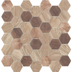 MOSAIK ESA GLASS WOOD BEIGE