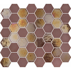 MOSAIK SIXTIES HEXA BURGUNDY 5x4,3