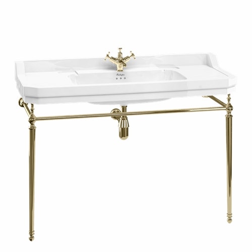 Tvättställ Burlington Edwardian 120 cm med Handfatsställ Gold