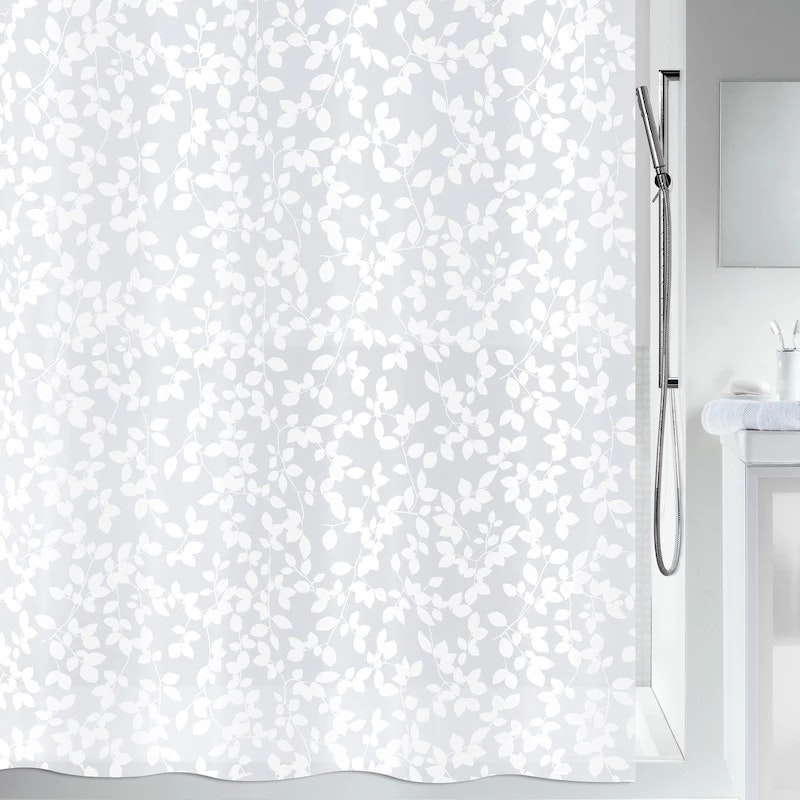 Duschdraperi Spirella  Blatt white 180x200 cm