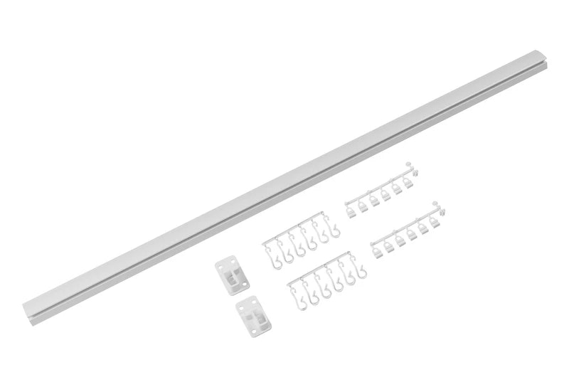 Draperiskena Stabil komplett rak vit 100 cm (Fler varianter)