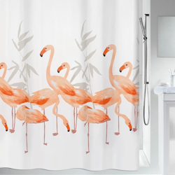 Duschdraperi Spirella Flamingo salmon 180x200 cm