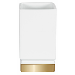 Tandborstmugg Spirella Roma White/Gold