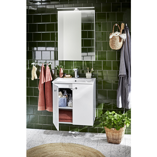 Tvättställsskåp Alterna Isella Kompakt 61 cm Med Ariella Porslin Tvättställ