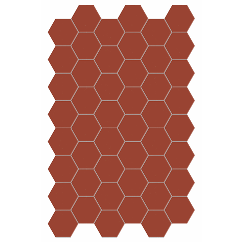 Hexa Floor Rusty Red 14x16