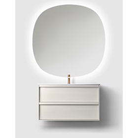 Haven H2 White Wood 100 cm Möbelpaket med Spegel