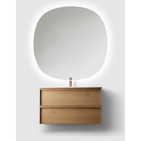 Haven H2 Oak Wood 100 cm Möbelpaket med Spegel