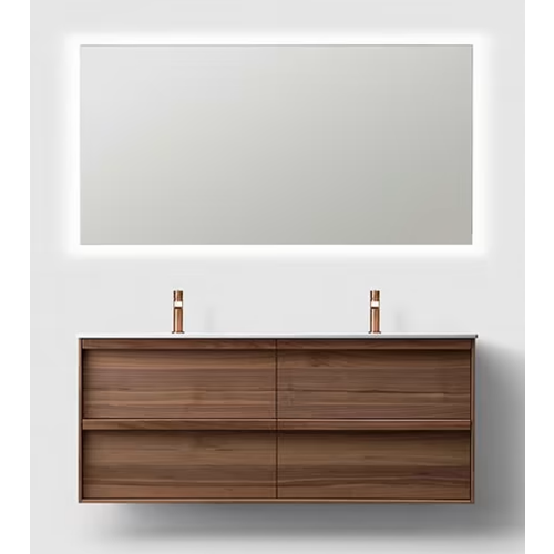 Haven H2 Walnut Wood 140 cm Möbelpaket med Spegel