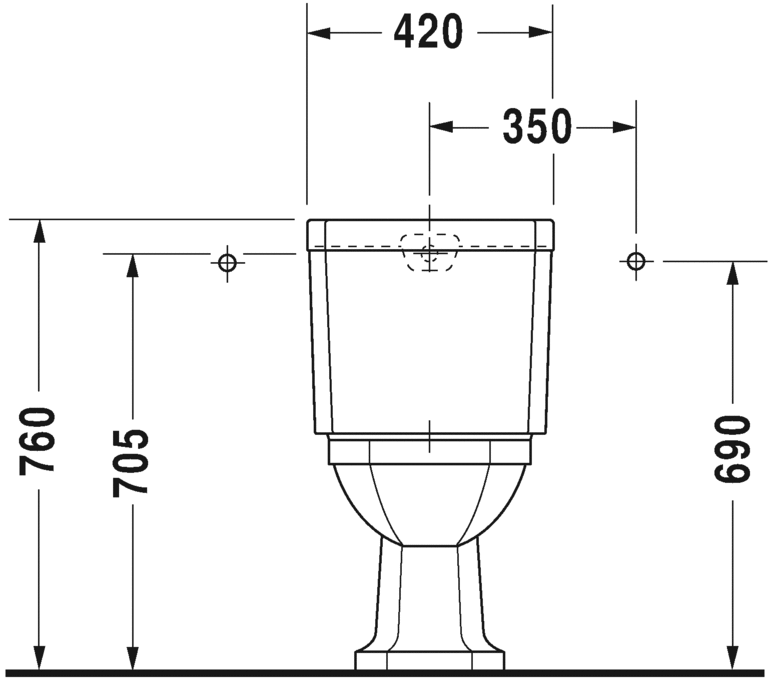 Toalettstol Duravit 1930 med S-lås