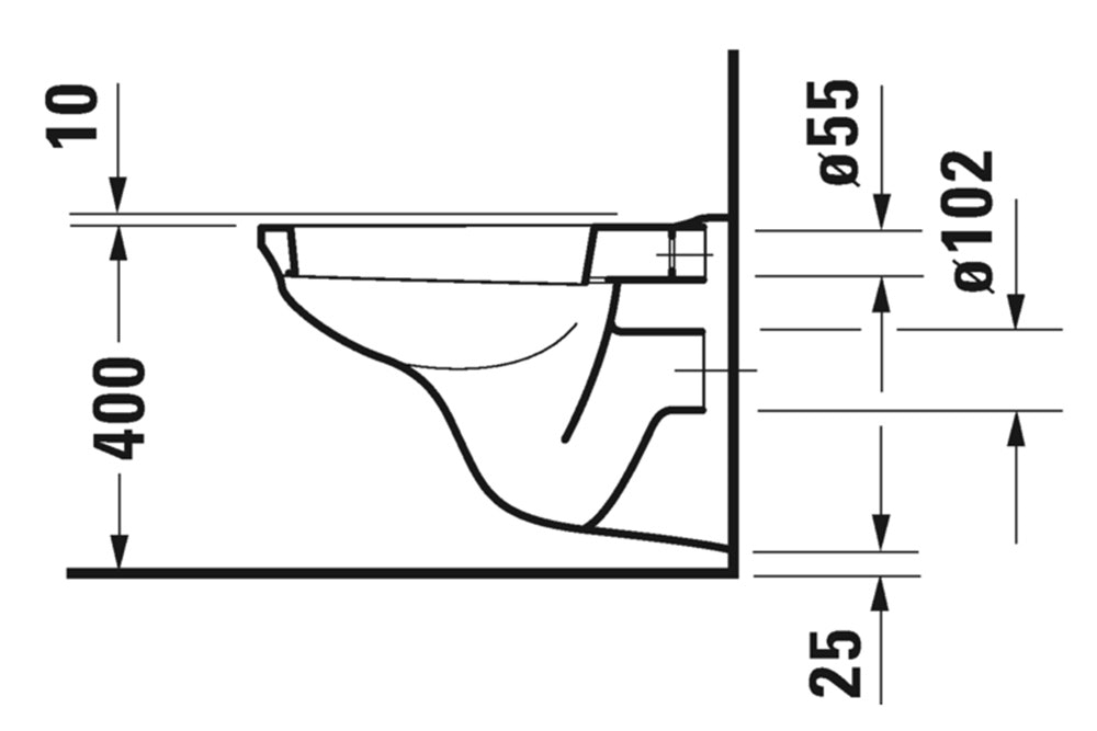 Vägghängd Toalett Duravit D-Code Basic