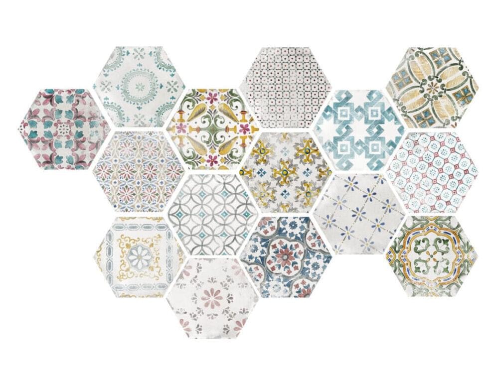 Kakel Small Amalfi Hexagon 12,4x10,7