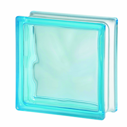 Glasblock Basic Moln 1908/W Ljusblå