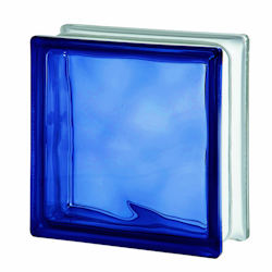 Glasblock Basic Moln 1908/W Koboltblå