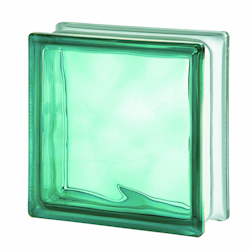 Glasblock Basic Moln 1908/W Turkos