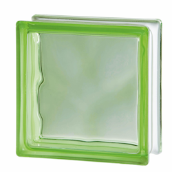 Glasblock Basic Moln 1908/W Grön
