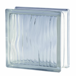 Glasblock Basic 1908/W-H Moln/Vågräfflad olika sidor