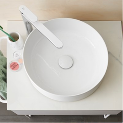 Tvättställsblandare INR Sleek High Chrome/White