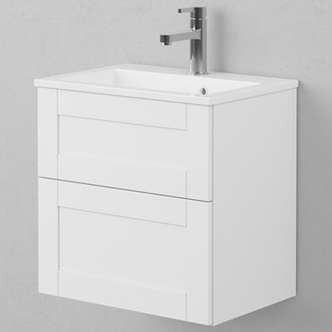 Tvättställsskåp INR Viskan Classic 50, Premium White/Stenkomposit