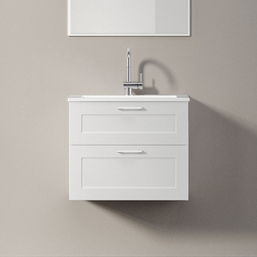 Tvättställsskåp INR Viskan Classic 60, Premium White/Stenkomposit