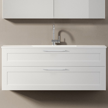 Tvättställsskåp INR Viskan Classic 120, Premium White/Stenkomposit