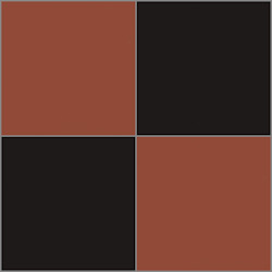 Klinker Hexa Square Rusty Red 15x15