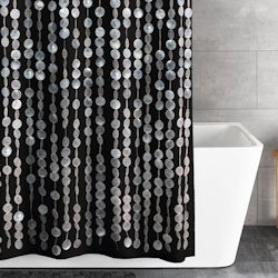 Duschdraperi Kleine Wolke Perla Black 180x200 cm