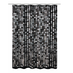 Duschdraperi Kleine Wolke Perla Black 180x200 cm