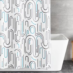 Duschdraperi Kleine Wolke Vision Grey 180x200 cm