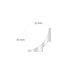 Kakellist EWA innervinkel blank 15 mm