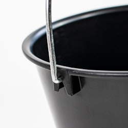 Hink 20 L med pip Heavy Duty svart