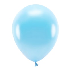 Ballong EKO, metallic ljusblå, 100-pack