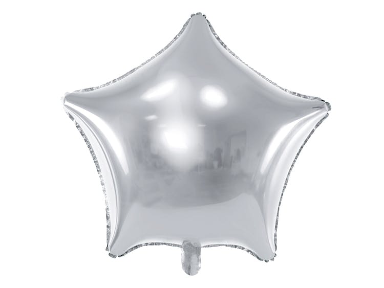 Ballong i form av en stjärna i silver