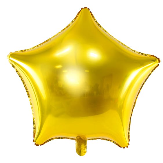 Folieballong, stjärna, guld