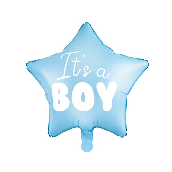 Babyshower pojke blå ballong som en stjärna