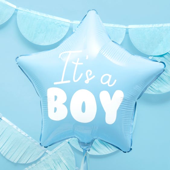 Folieballong, Its a boy, blå