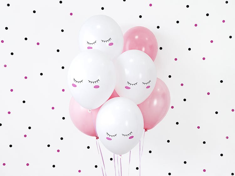 Ballong, rosa mix, 10-pack