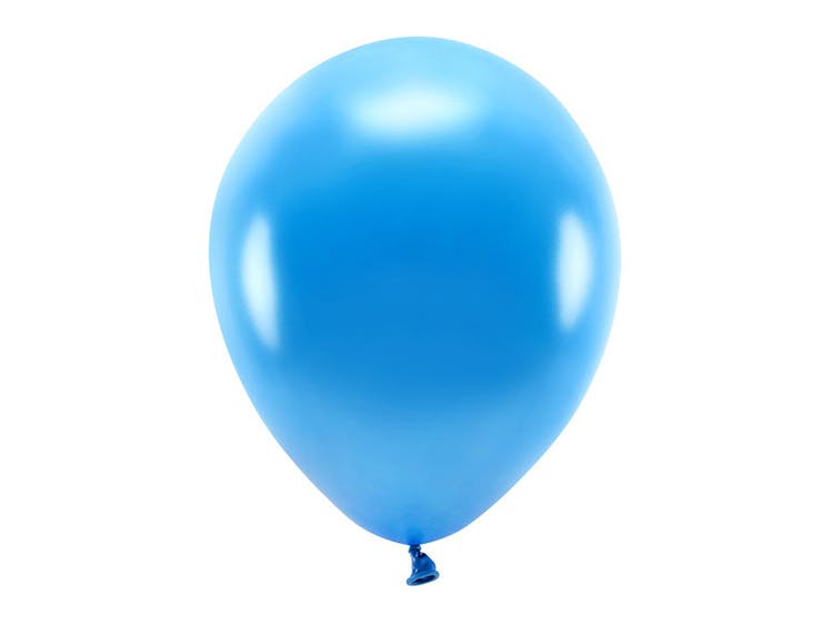 Ballong EKO, metallic blå, 10-pack