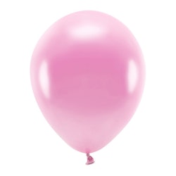Ballong EKO, metallic rosa, 10-pack
