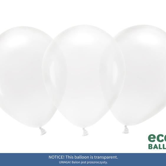 Ballong EKO, transparent, 10-pack