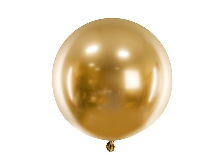 Ballong, stor, glossy guld