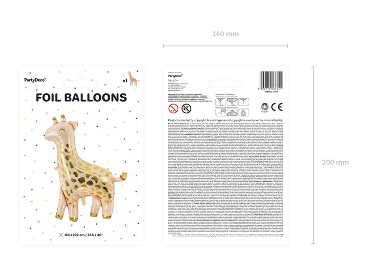 Folieballong, giraff