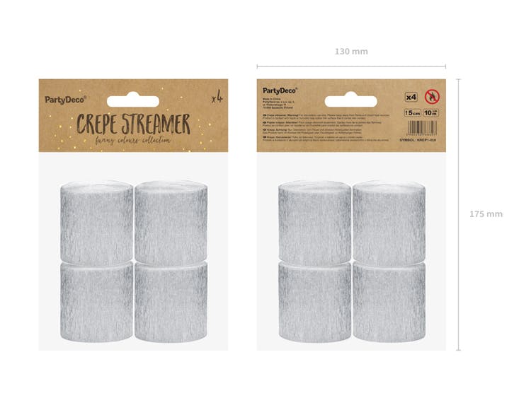 Creperulle, silver, 4-pack