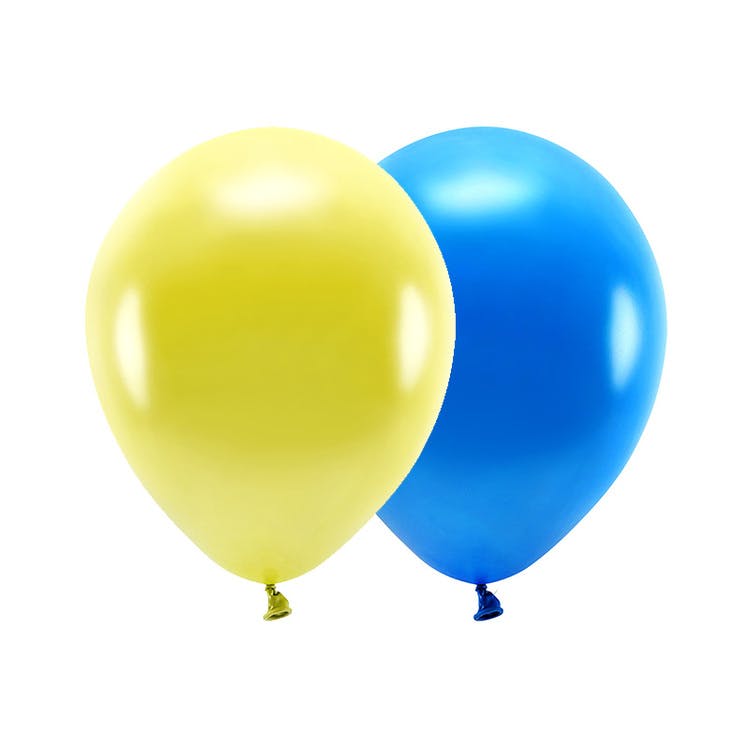 Ballong EKO, gul & blå mix